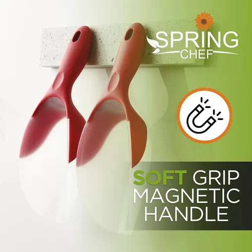 Vista 54 de Spring Chef - Cuchara magnética para congelador, sin BPA, color negro Flexi-Plastic Popcorn Scoop with Soft Grip Handle - Dishwasher Safe Ice