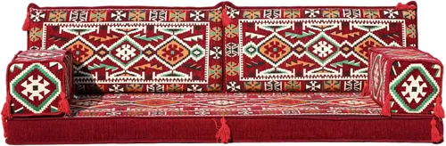 Vista 44 de arabicsofa Sofá Tradicional Árabe para Piso – Juego de Cojines Modulares para Sala de Estar Azul
