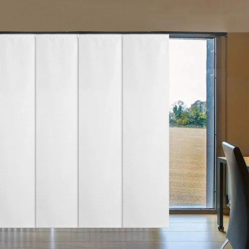 Vista 15 de LETAU - Persianas corredizas 100% opacas con riel, hechas verticalmente para ventanas grandes, puertas corredizas, espacios abiertos y divisores