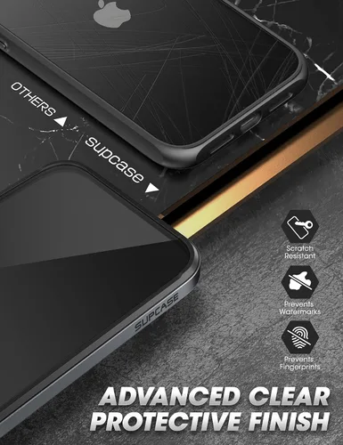 Vista 6 de SUPCASE Funda para iPhone 13 Pro Max de 6.7 pulgadas (2021), protección trasera transparente ultrafina [borde de escarabajo de unicornio]
