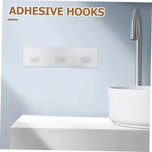 Vista 8 de 4pcs Adhesive Hooks Replacement Pads for Shower Shelf Mount