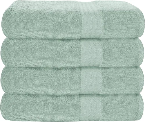 Vista 146 de GLAMBURG Juego de 2 Sábanas de Baño Extra Grandes de Algodón Premium de 700 GSM - 100% Algodón Peinado - 2 Sábanas de Baño 35x70 pulgadas - Calidad