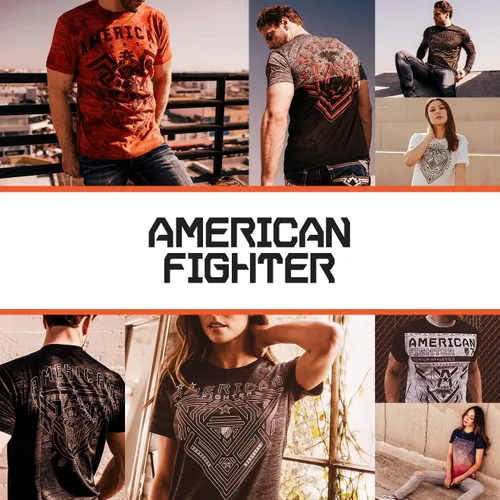 Vista 8 de American Fighter Camisetas patrióticas de manga corta para hombre, camisetas patrióticas de manga corta para hombre de Estados Unidos y México.