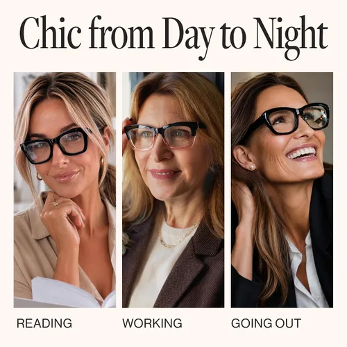 Vista 7 de CCVOO - Lentes de lectura Oprah, con filtro de luz azul, lentes para computadora, para mujer, paquete de 6