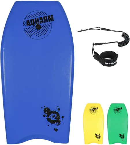 Vista 9 de Bodyboard con correa de muñeca, 33 pulgadas/37 pulgadas/42 pulgadas tablero de cuerpo ligero con núcleo EPS y superficie inferior lisa de alta