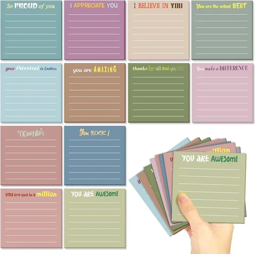 Vista 52 de Yinder 12 notas adhesivas inspiradoras, bonitas notas adhesivas motivacionales, regalos de agradecimiento a los empleados, a granel para profesores