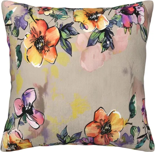 Vista 10 de 2 fundas de almohada de pana, fundas de almohada cuadradas suaves y cuadradas para sofá, sala de estar, 16 x 16 pulgadas