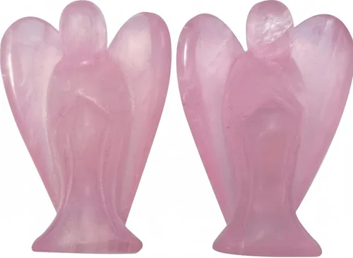 Vista 12 de Mina Heal Figuras de ángel de piedra opalita, figuras de cristal de piedra opalita de ángel de bolsillo, pequeña estatua de ángel de piedra