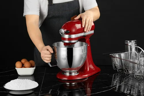 Vista 3 de Cuenco mezclador de acero inoxidable de 5 cuartos compatible con batidoras de pie de cabeza inclinable KITCHENAID de 4.5 cuartos (4.3 L) y 5 cuartos