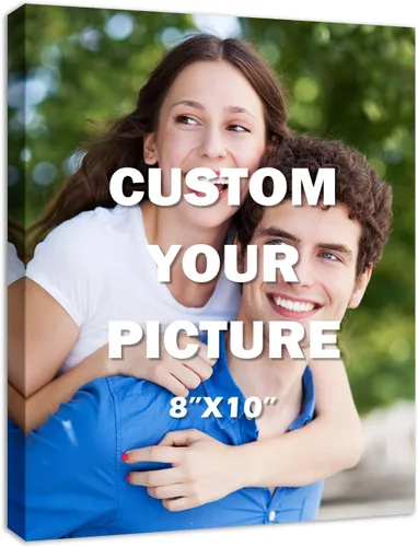 Vista 36 de YYYYHPP Impresiones en lienzo con tus fotos, arte de pared personalizado de foto a lienzo, impresión en lienzo para boda, familia, bebé, mascotas