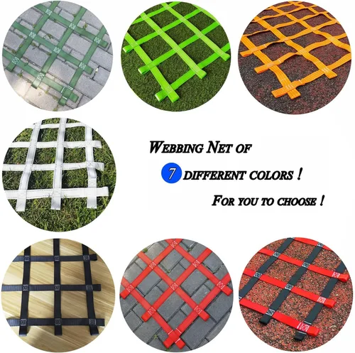 Vista 5 de Red de escalada, tamaño personalizado, estructuras de escalada al aire libre para niños, juego de columpios para interiores, selva, gimnasio, casa
