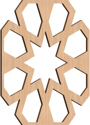 Vista 5 de Jackson Decorative Fretwork Wood Wall Panels, Large, 23 3/8" W x 23 3/8" H x 1/4" T, Cherry