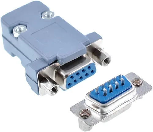 Vista 3 de DB9 Hembra 9 Pin Tipo de soldadura D-Sub Conector con capucha 10 Femenino