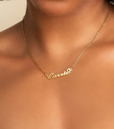 Vista 4 de DayOfShe Collar con nombre personalizado para mujer, chapado en oro de 18 quilates, collar con nombres en capas, regalos personalizados