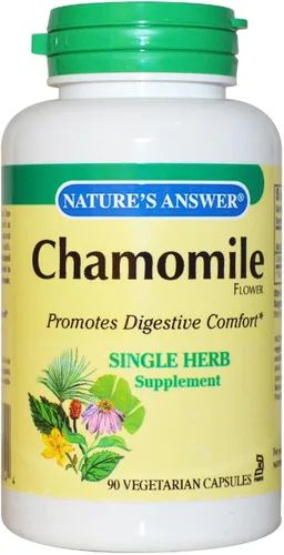 Vista 8 de Nature's Answer Flor de manzanilla 90 cápsulas vegetarianas Apoyo de relajación Ayuda con la digestión Ayuda natural calmante (paquete de 2)