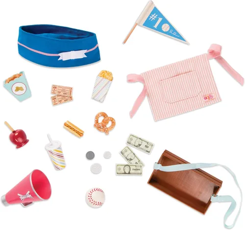 Vista 3 de Juego de accesorios de vendedor de béisbol retro