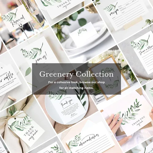 Vista 6 de Bliss Collections Greenery - Tarjetas de lugar para bodas o fiestas, tarjetas de lugar de asiento para mesas, puntuadas para plegarse fácilmente