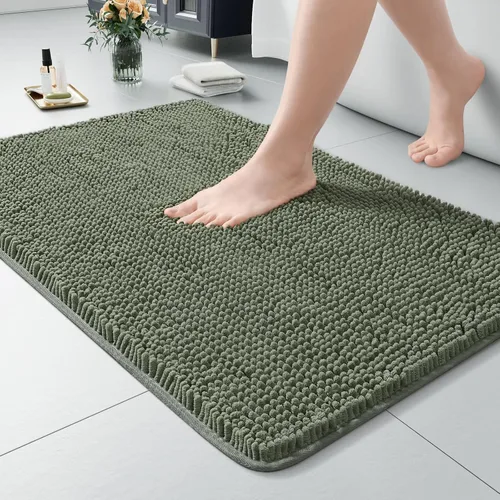 Vista 102 de LOCHAS - Alfombra de baño de lujo lanuda de 24 x 17 pulgadas, color beige