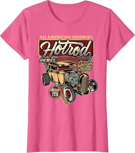 Vista 77 de Camiseta vintage Hot Rod Speed and Power para hombre Asphalt Grey