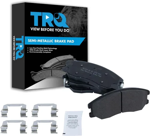 Vista 55 de TRQ Pastillas de freno delanteras semi metálicas compatibles con Ford Expedition 2018-2021 F-150 2018-2020 Lincoln Navigator 2018-2022