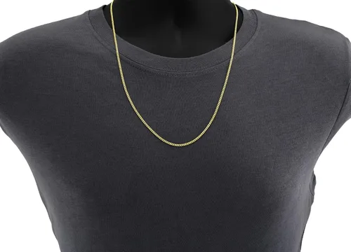 Vista 4 de ARGENTO REALE Collar de cadena cubana de oro de 14 quilates de 0.089in, cadena de oro de 14 quilates, collares delicados de 14 quilates.
