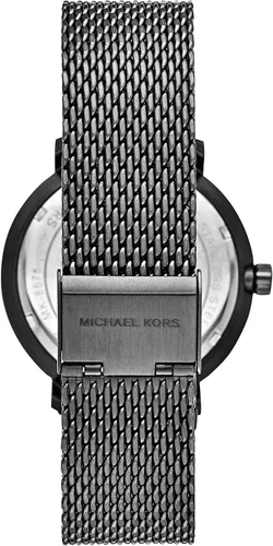 Vista 2 de Michael Kors Blake Reloj de acero inoxidable de tres manillas con correa de cuero