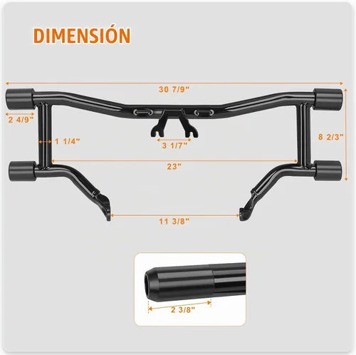 Vista 3 de Engine Guard Flat-Out Crash Bar for Harley Touring 2014-2026 Black-Touring Engine Guard 14-26