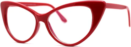 Vista 2 de SA106 Gafas de computadora con marco de ojo de gato auténtico gótico clásico con filtro de luz azul