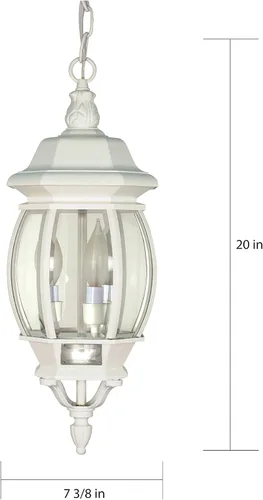 Vista 4 de Nuvo 60/885 Farol de pared con paneles biselados de color claro., 60/894, 60.00watts, 120.00 volts