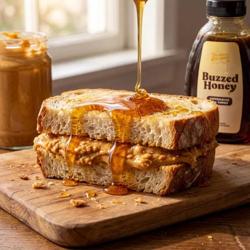 Vista 7 de Buzzed Honey Preentrenamiento natural: miel cruda con cafeína de té verde, beta alanina y electrolitos, energía limpia y refuerzo de resistencia
