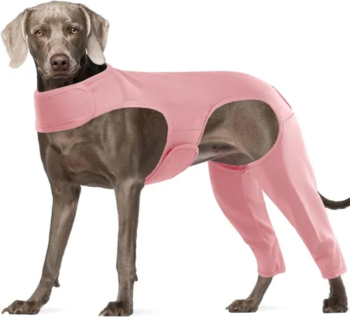Vista 21 de ROZKITCH Manga para Perro para Patas Traseras, Manga para Mascotas para Evitar que el Perro Lame Heridas, Protector de Codo, Traje de Recuperación