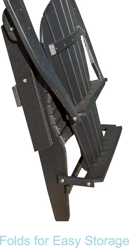 Vista 5 de Phat Tommy Silla Adirondack plegable – Silla Adirondack de polietileno de polietileno de alta densidad – resistente plástico reciclado – Muebles