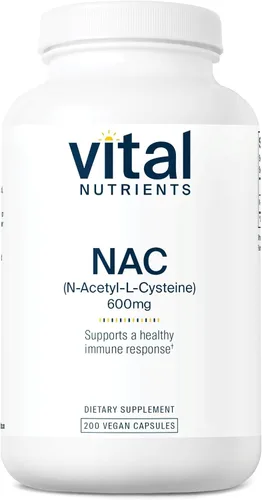 Vista 8 de Vital Nutrients NAC 600mg - N-acetil cisteína - Suplemento vegano de NAC - Antioxidante para la salud sinusal, hígado, inmune y respiratoria*