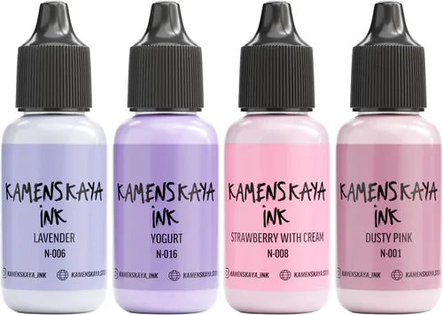 Vista 19 de Juego de tinta de alcohol Kamenskaya #10: Combinación de colores combinados de tintas de alcohol, 4 piezas. 0.51 fl oz (15 ml) cada una