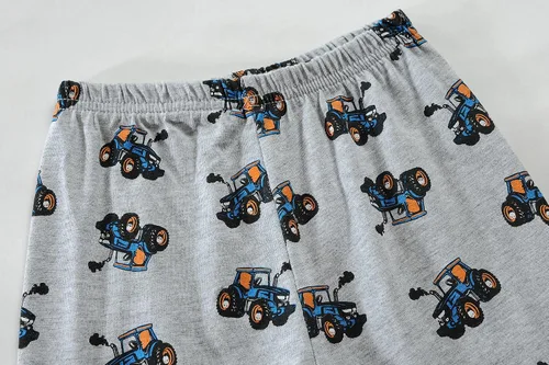 Vista 6 de Little Hand Pijamas para niños pequeños, Monster Truck de algodón, dinosaurio, 2 piezas, planetas, ropa de dormir de 2 a 7 años