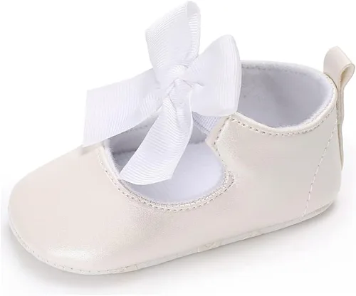 Vista 2 de Zapatos planos de ballet Mary Jane para bebés y niñas pequeñas, vestido de princesa para cuna