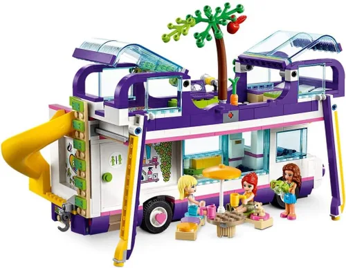 Vista 4 de Lego 41395 Friends Friendship Bus Toy con piscina y tobogán, juegos de vacaciones de verano para niños de 8 años en adelante