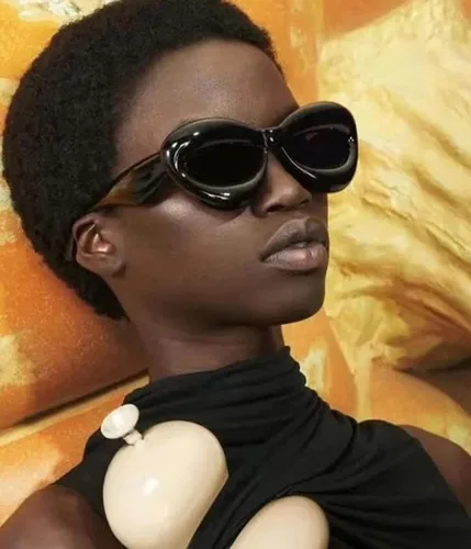Vista 3 de EYLRIM Fashion Inflatable Cat Eye Sunglasses for Women Cute Funny Sexy Lip Designer Bubble Sun Glasses