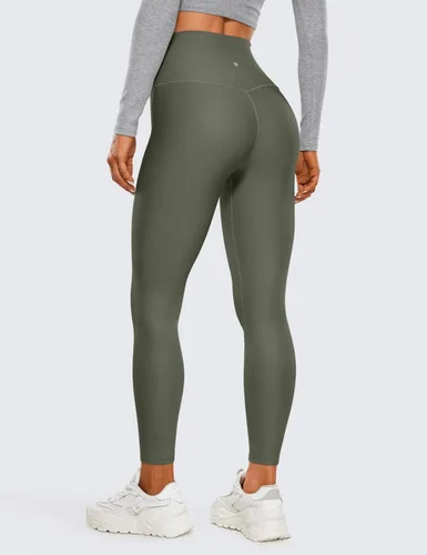 Vista 2 de CRZ YOGA Leggings térmicos con forro polar para mujer de 25 pulgadas, cálidos, gruesos, suaves, de cintura alta, para entrenamiento, senderismo, yoga