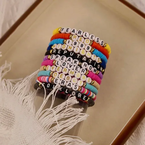 Vista 4 de PCGJICZ Juego de 11 pulseras inspiradas en Taylor de 1989, pulseras inspiradas en el álbum de Taylor y amantes de la música, regalos para fanáticos