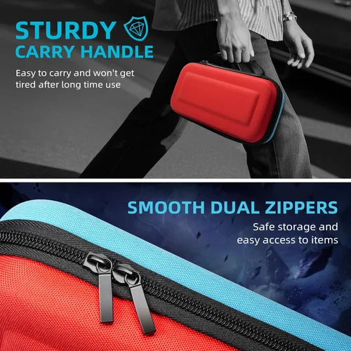 Vista 48 de TiMOVO Carrying Case for Nintendo Switch 2 (2025), Large Capacity Protective Hard Shell Portable Travel Case Pouch for Switch 2, with 10 Game Card