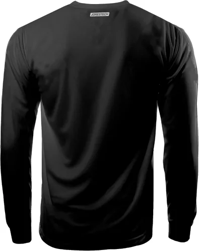 Vista 3 de JORESTECH Camiseta de trabajo de manga larga de visibilidad brillante de seguridad con bolsillo en el pecho, tela que absorbe la humedad
