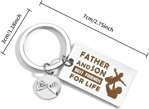 Vista 2 de OALCQ Regalos para padres de hija, regalo para papá, llavero para padres, regalo de niños, regalos para papá