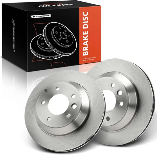 Vista 13 de A-Premium Rotores de freno de disco delanteros perforados y ranurados de 13.77 pulgadas (13.768 in) compatibles con modelos seleccionados Audi