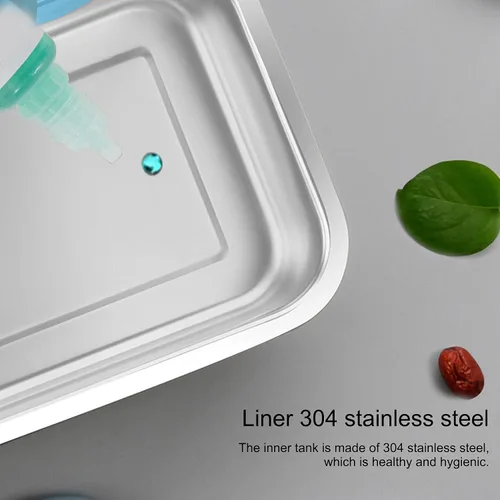 Vista 3 de Portable Stainless Steel Lunch Box, Bento Insulated Rectangular Rice Box, Single Layer Food Container with Handle for Home and School Use