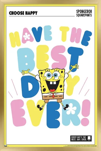 Vista 17 de Trends International Nickelodeon Bob Esponja - Póster de pared con texto en inglés «Choose Happy Wall», 22.4 pulgadas de largo x 14.7 pulgadas