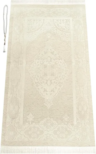 Vista 13 de ihvan online Alfombra de oración musulmana Tasbih con 99 cuentas, chenilla suave, ligera y plegable, tapete de oración portátil de viaje, regalo