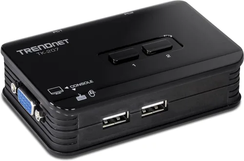 Vista 10 de Trendnet Kit de switch KVM y cable, Azul Control Two Computers with One Set of Console Controls,2048 x 1536 Resolution,60Hz Refresh Rate,All