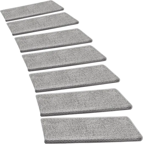 Vista 26 de PURE ERA Bullnose - Juego de peldaños de alfombra para escaleras sin cinta, antideslizantes, protectores de escaleras para interiores, alfombras