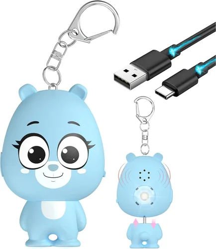 Vista 11 de Alarma de seguridad personal para mujeres, alarma personal recargable para mujeres, niños y ancianos, sirena fuerte de 130 dB, luz estroboscópica
